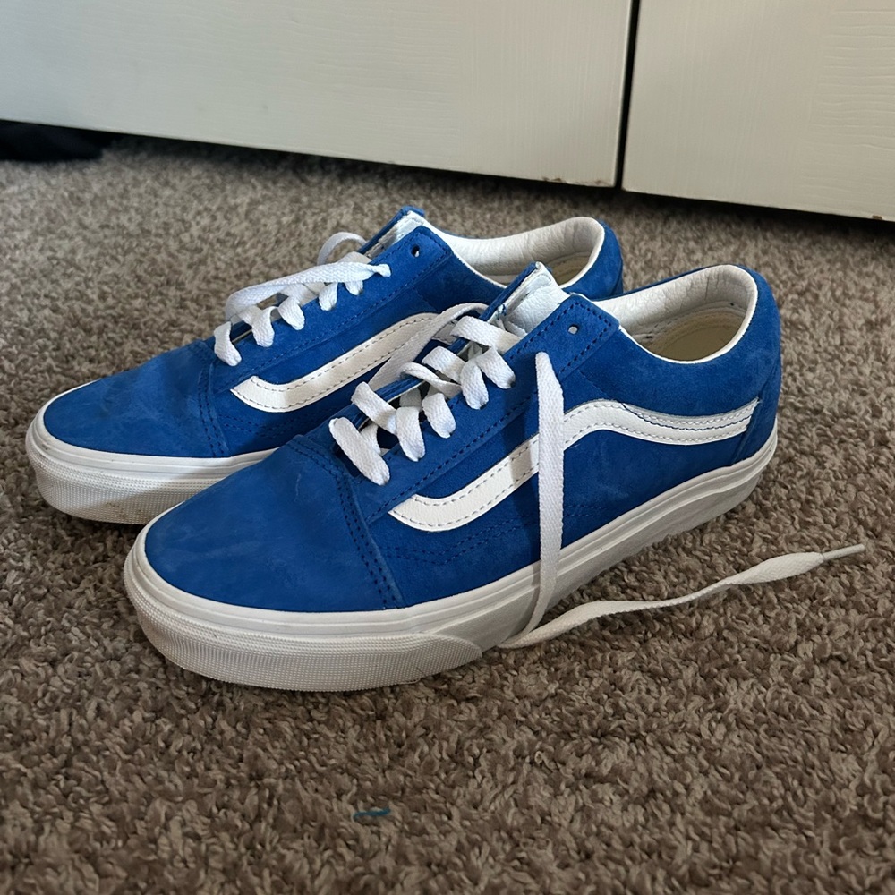 electric blue old stool vans